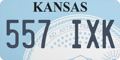 KS license plate 557IXK