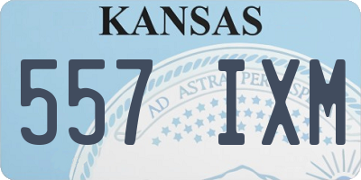 KS license plate 557IXM