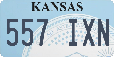 KS license plate 557IXN