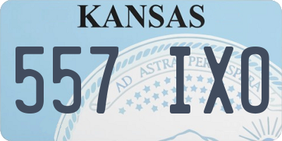 KS license plate 557IXO