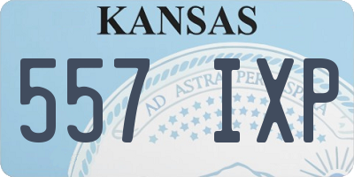 KS license plate 557IXP