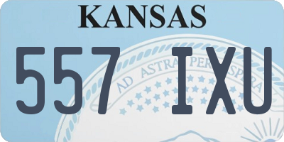KS license plate 557IXU