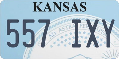 KS license plate 557IXY