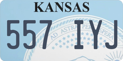 KS license plate 557IYJ