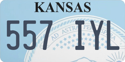 KS license plate 557IYL