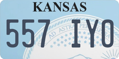 KS license plate 557IYO