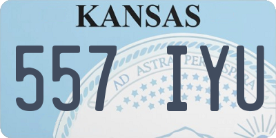 KS license plate 557IYU