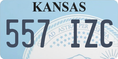 KS license plate 557IZC