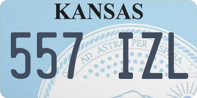 KS license plate 557IZL