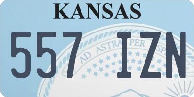KS license plate 557IZN