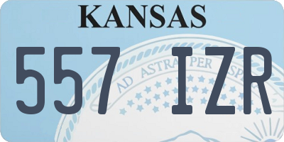 KS license plate 557IZR