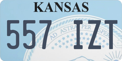 KS license plate 557IZT