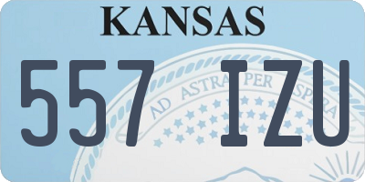 KS license plate 557IZU