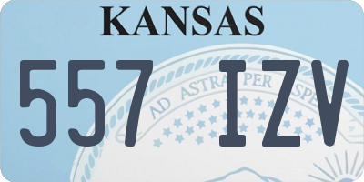 KS license plate 557IZV