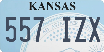 KS license plate 557IZX