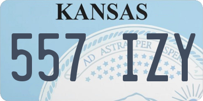 KS license plate 557IZY