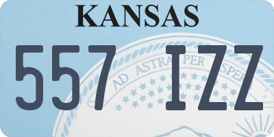 KS license plate 557IZZ