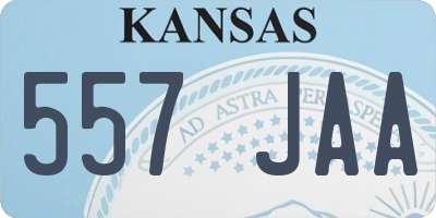 KS license plate 557JAA