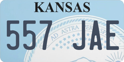 KS license plate 557JAE