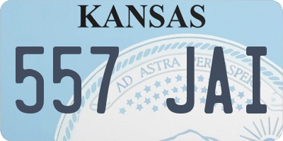KS license plate 557JAI