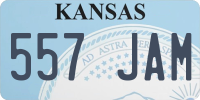 KS license plate 557JAM