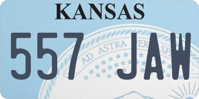KS license plate 557JAW