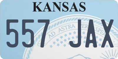 KS license plate 557JAX