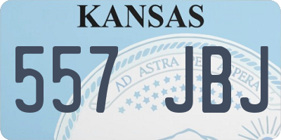 KS license plate 557JBJ