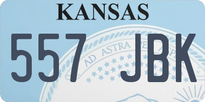 KS license plate 557JBK