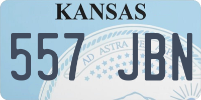 KS license plate 557JBN