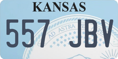 KS license plate 557JBV
