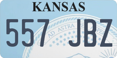 KS license plate 557JBZ