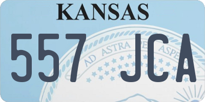 KS license plate 557JCA