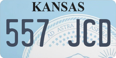 KS license plate 557JCD