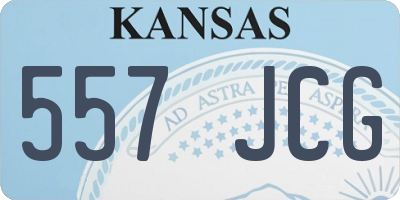 KS license plate 557JCG