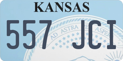 KS license plate 557JCI