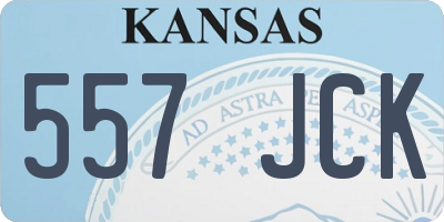 KS license plate 557JCK
