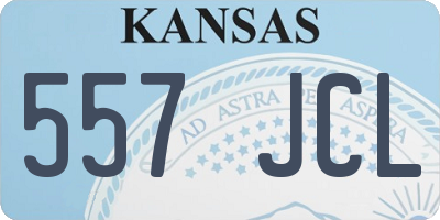 KS license plate 557JCL