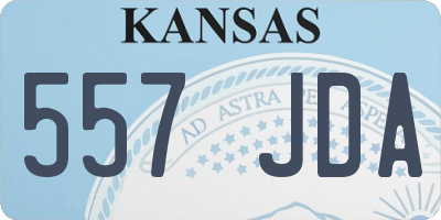 KS license plate 557JDA