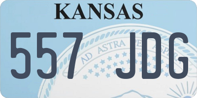 KS license plate 557JDG