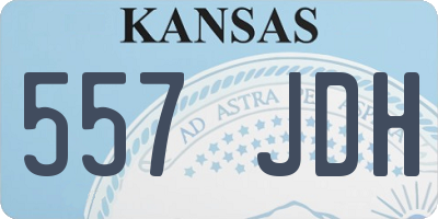 KS license plate 557JDH