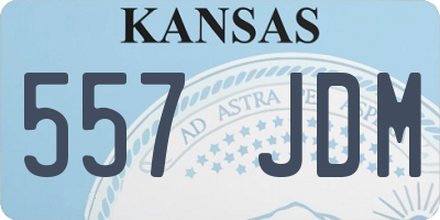 KS license plate 557JDM
