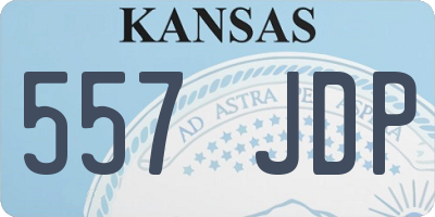 KS license plate 557JDP