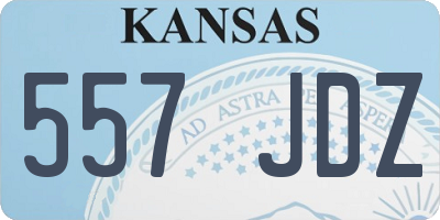 KS license plate 557JDZ