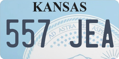KS license plate 557JEA