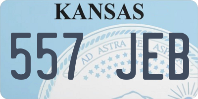 KS license plate 557JEB