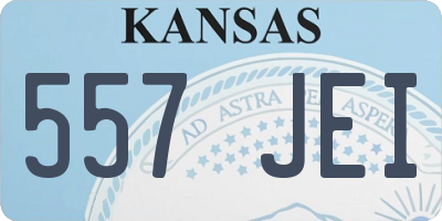 KS license plate 557JEI