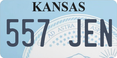 KS license plate 557JEN