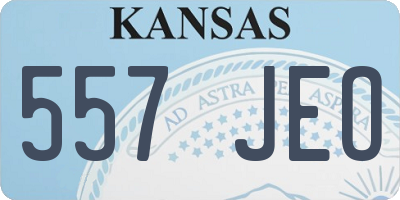 KS license plate 557JEO