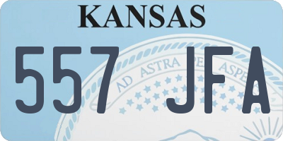 KS license plate 557JFA